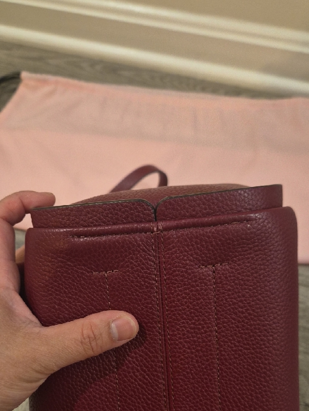 kate spade Plum Leather Two-way Bag with Knot Detail - Picture 9 of 14